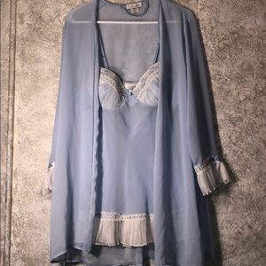 Medium Light Blue Baby Doll sexy nightgown set!